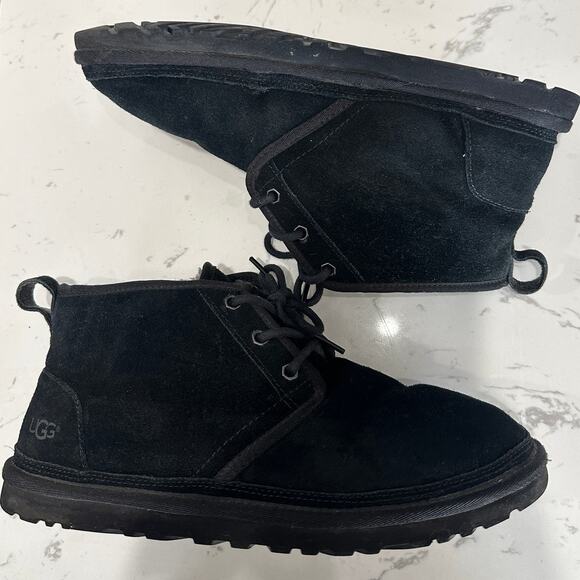 UGG Neumel Chukka Boots Men\'s Size 10 Black Suede Lace Up Casual Comfort main image 5